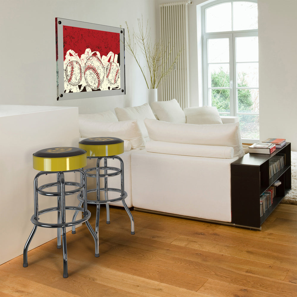 San Diego Padres Bar Stool Chrome