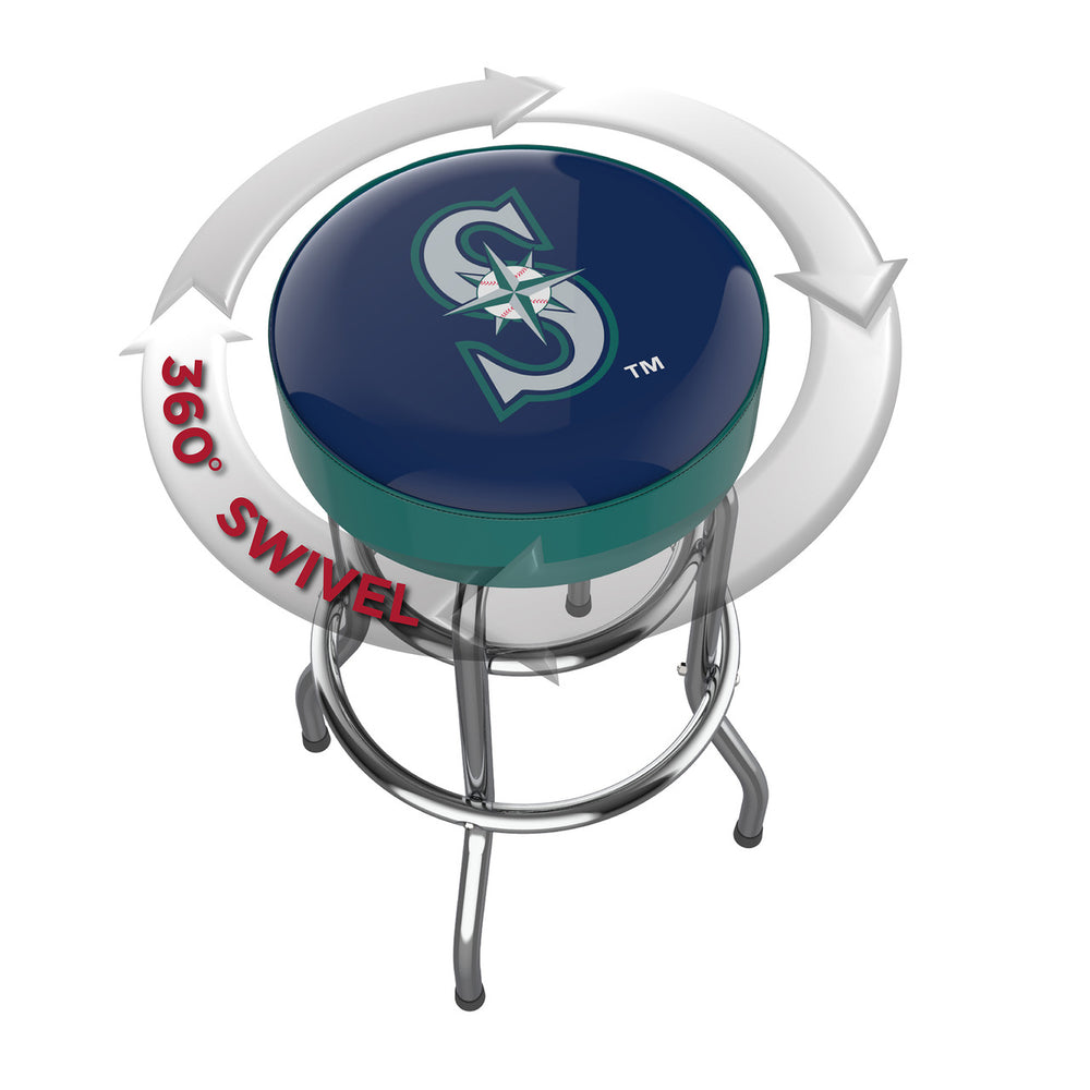 Seattle Mariners Bar Stool Chrome