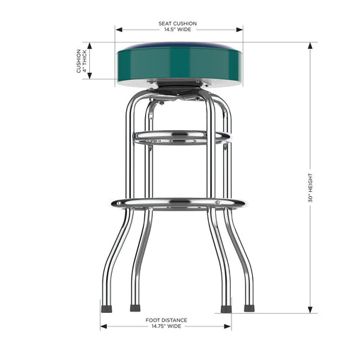 Seattle Mariners Bar Stool Chrome 2