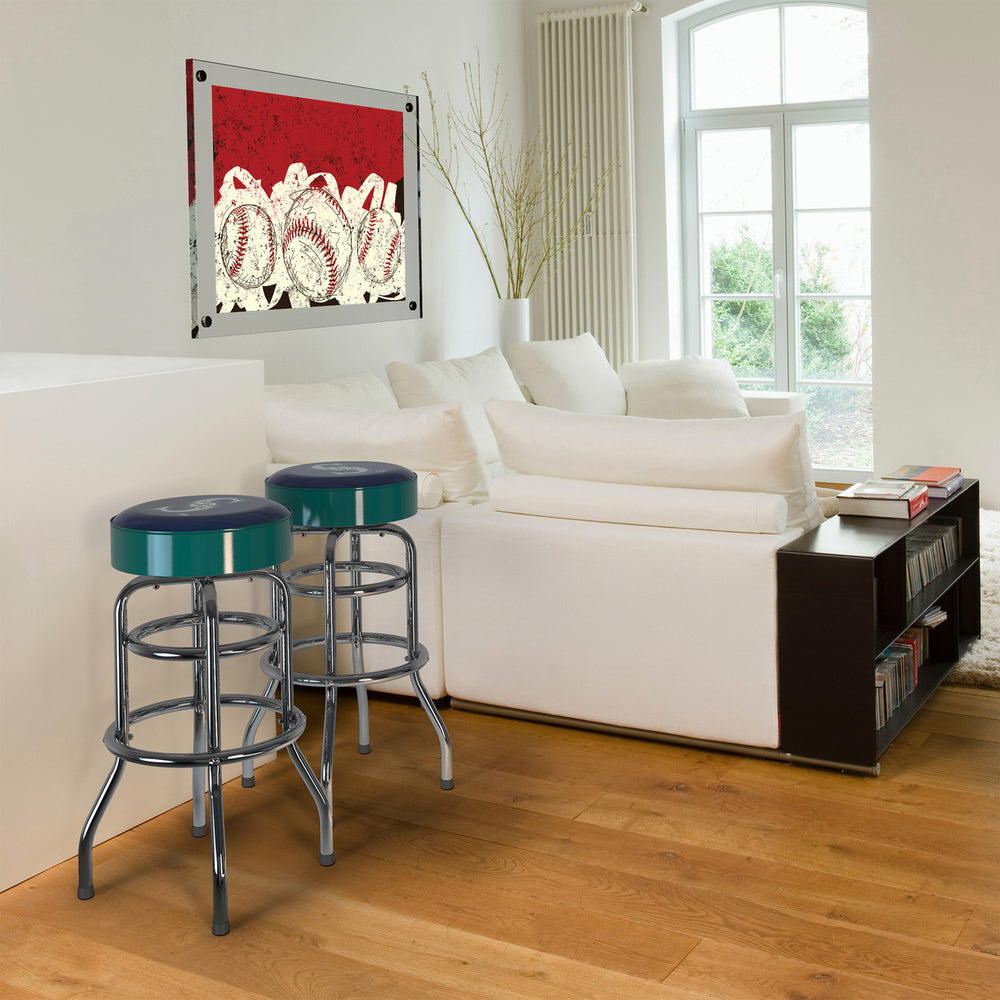 Seattle Mariners Bar Stool Chrome