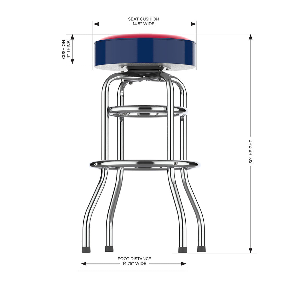 Washington Nationals Bar Stool Chrome