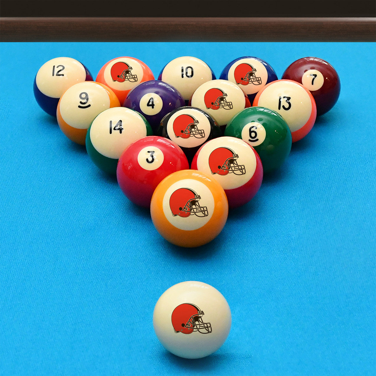 Cleveland Browns Pool Balls - Retro Balls Set