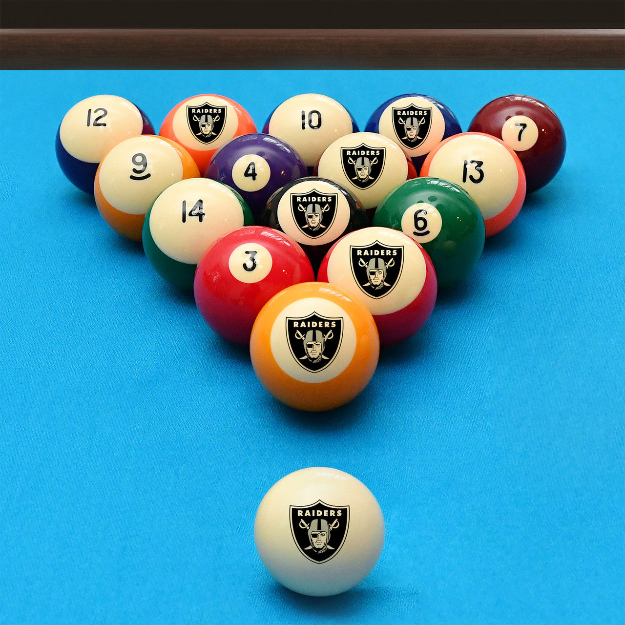 Las Vegas Raiders Pool Balls - Retro Balls Set