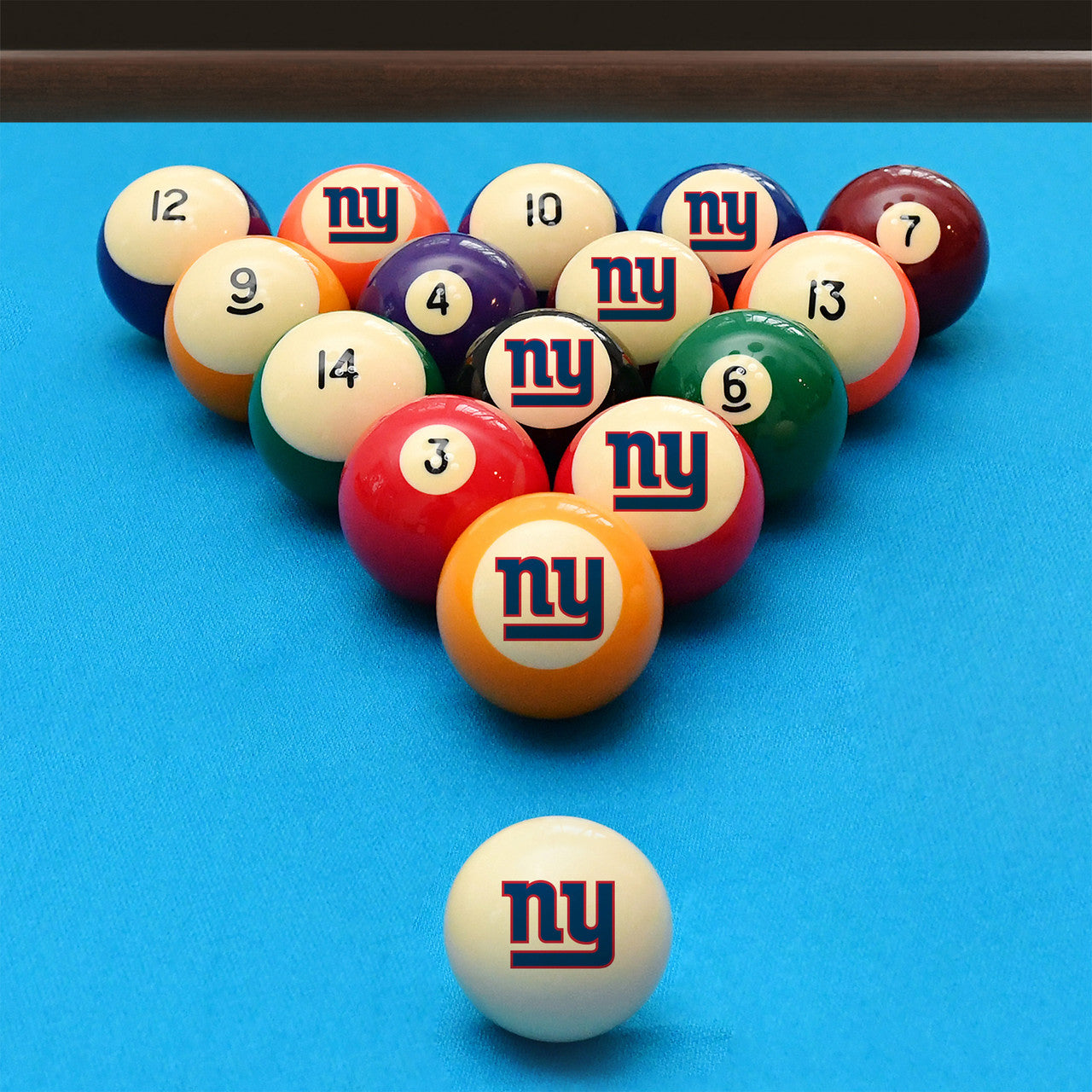 New York Giants Pool Balls - Retro Balls Set