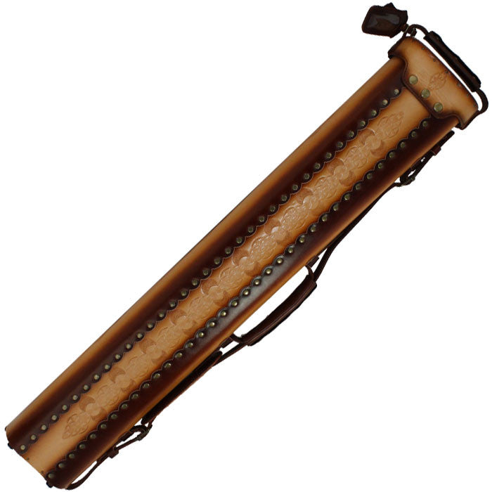Instroke Saddle DO3 3x5 Hard Cue Case- Dark Brown Air Brushed