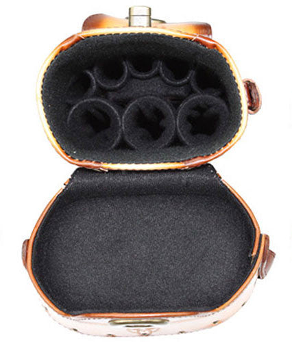 Instroke Saddle DO3 3x5 Hard Cue Case- Dark Brown Air Brushed