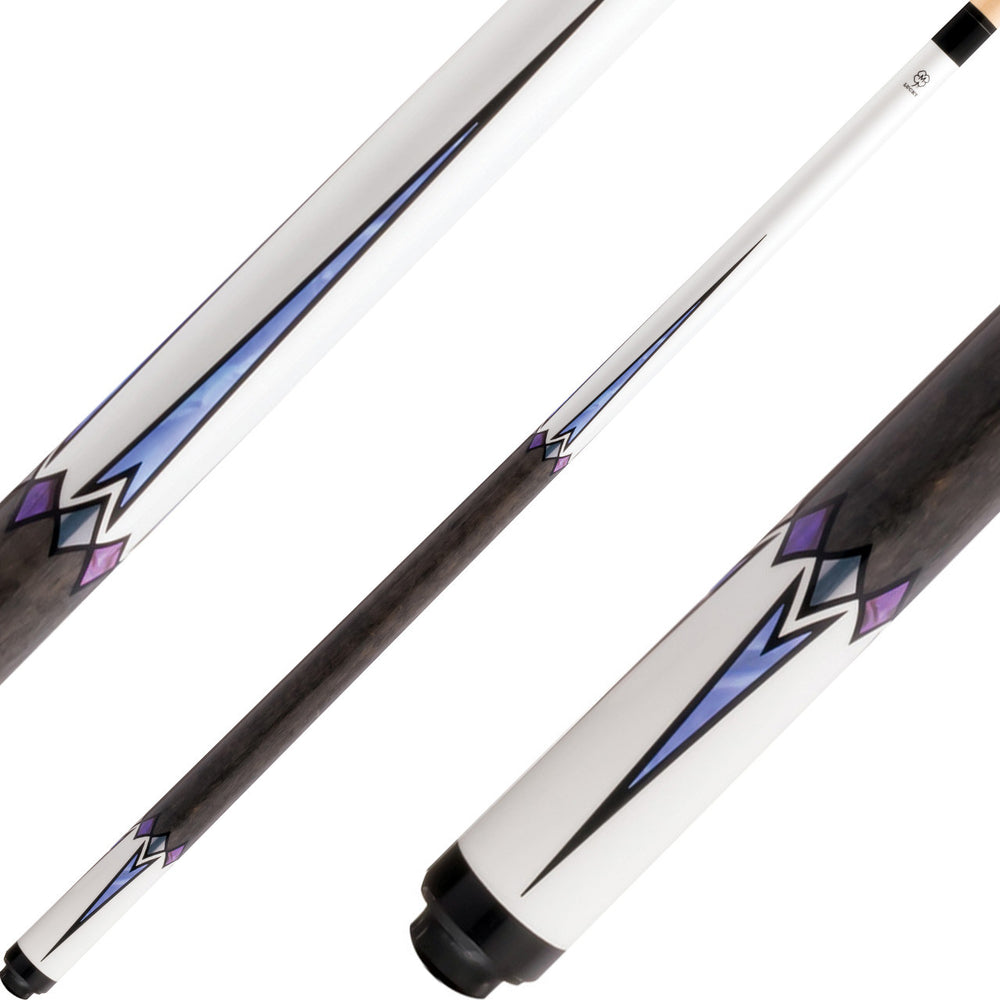 Lucky L75 Pool Cue - White Paint with Grey Stain