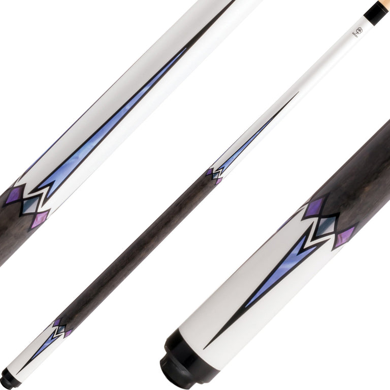 Lucky L75 Pool Cue - White Paint with Grey Stain