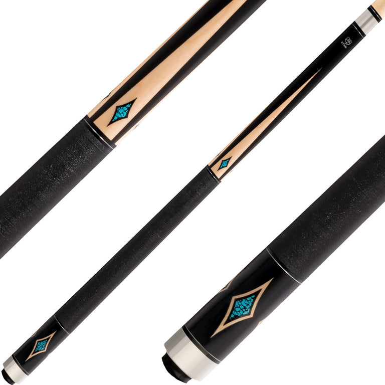 Star S17 Cue - Black with Maple and Turquoise Points