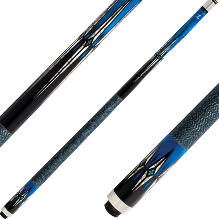 Star S85 Cue - Blue Stained with Overlay Points