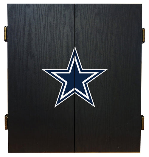 Dallas Cowboys Dartboard Cabinet Set Fan's Choice 1