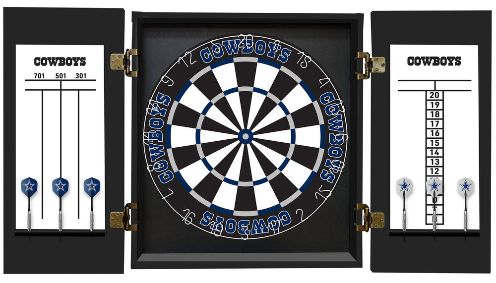 Dallas Cowboys Dartboard Cabinet Set Fan's Choice
