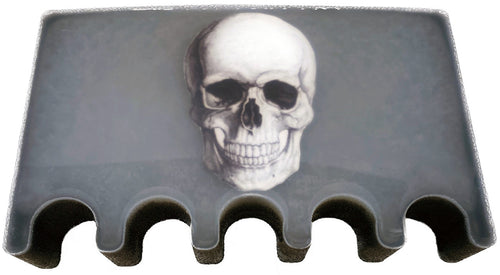 White Skull 5 Cue Holder Black and White 1
