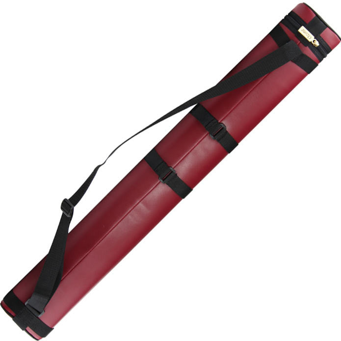 Ozone Pool Cue Case - Tube 2 Butt/2 Shaft - Burgundy