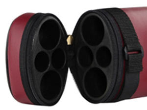 Ozone Pool Cue Case - Tube 2 Butt/2 Shaft - Burgundy