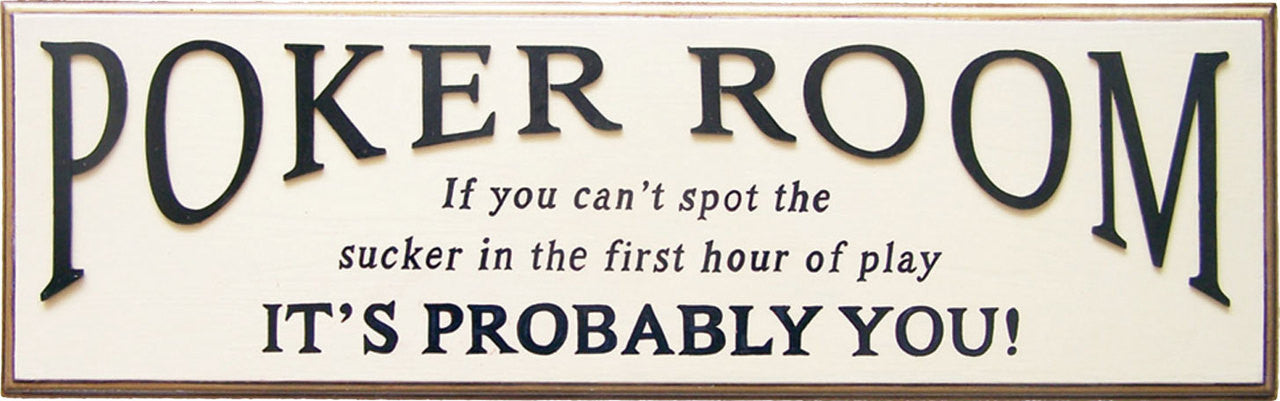Poker Room 3D Sign