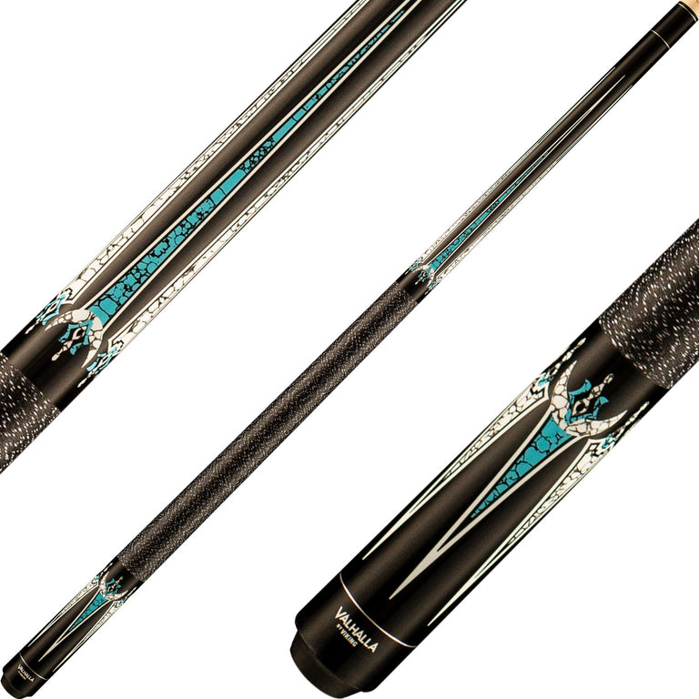 Valhalla VA602 Cue - Black with White and Blue Points
