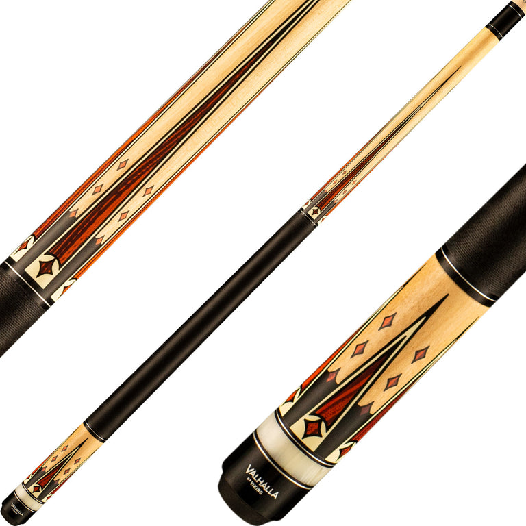 Valhalla VA702 Cue - Natural with Brown Points and White Pearl Ring