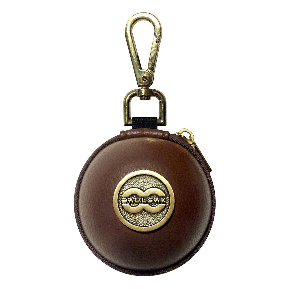 Ballsak Cue Ball Case Pro Series Brown and Brass