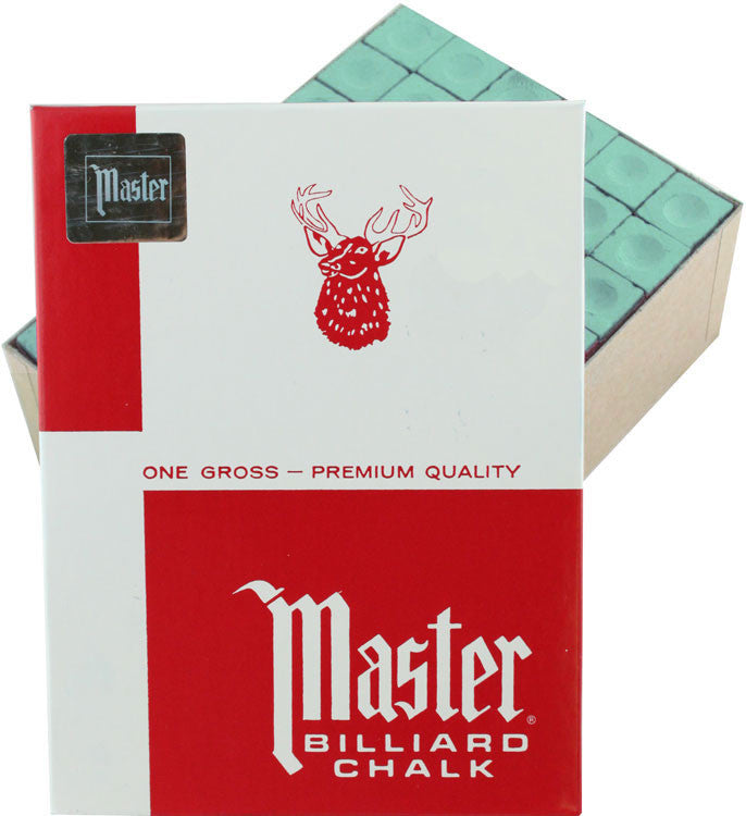 Master Pool Cue Chalk - Gross 144 Pieces - Green