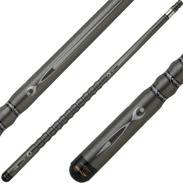 Stealth STH12 Play Cue - Black and Silver Metallic