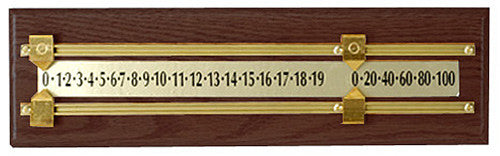 Wood and Brass Scoreboard - Dark Wood