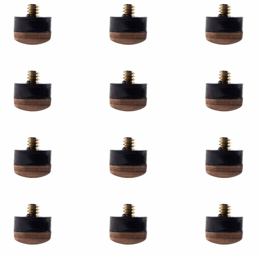 Yukon Screw On Pool Cue Tips 13mm 12 Pack