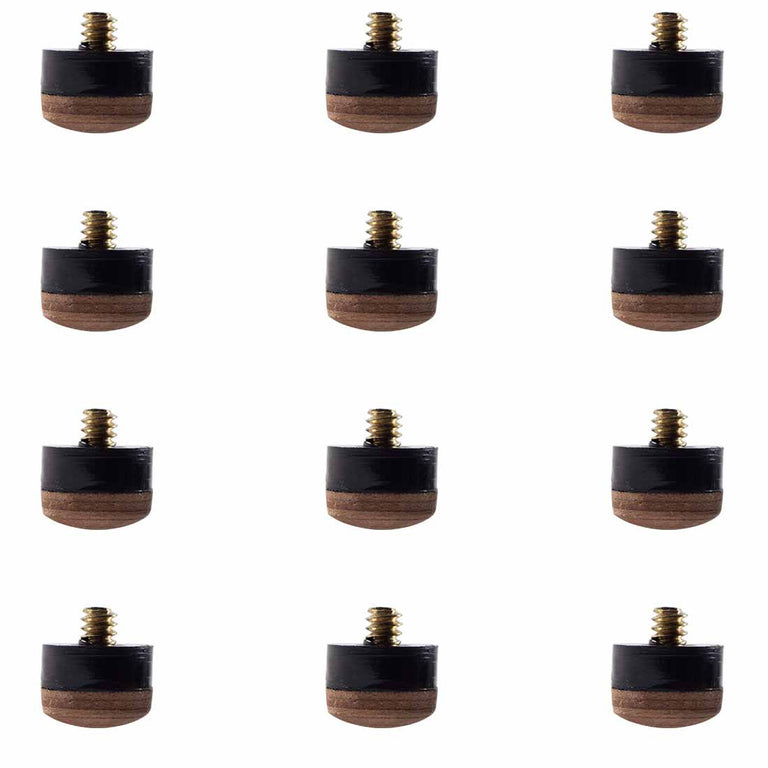 Yukon Screw On Pool Cue Tips 13mm 12 Pack
