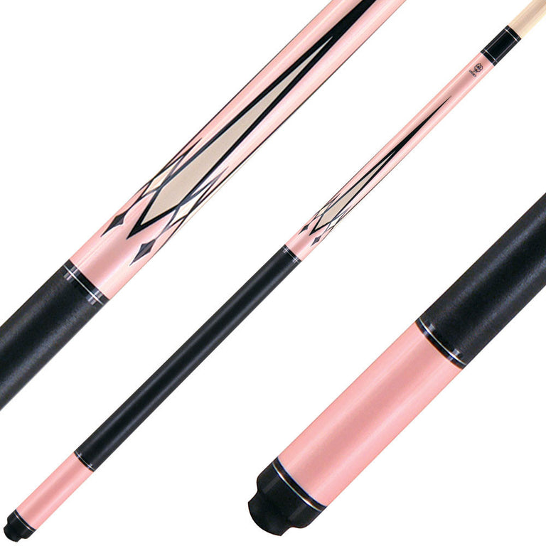 Lucky L17 Pool Cue - Metallic Pink with Points