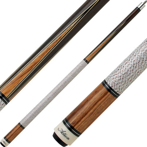 Action INL13 Inlay Cue - Black with Zebrawood Points 1