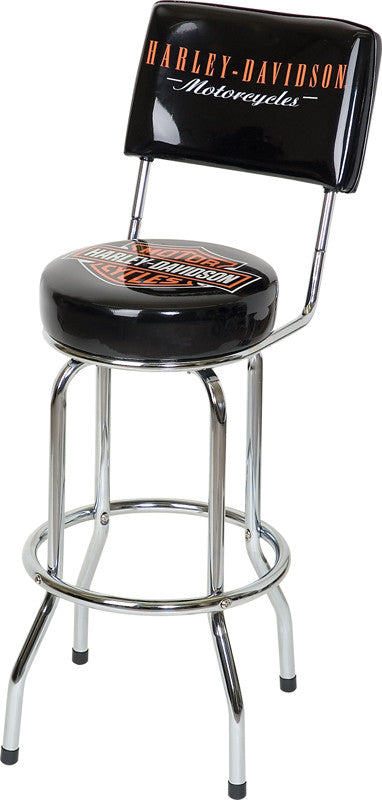 Harley Davidson Bar Stool Bar and Shield - Backed Bar Height