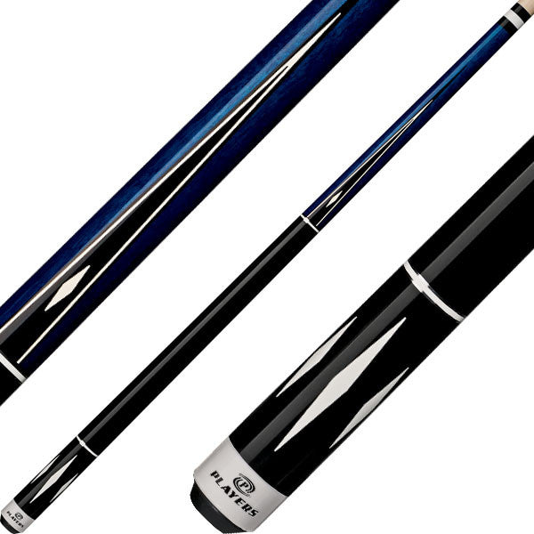 Players C-805 Classic Series Pool Cue - Blue and White Diamonds