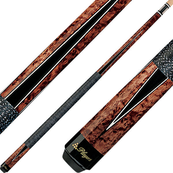 Players G-1003 Graphic Series Pool Cue - Umbra Stain with Black Points