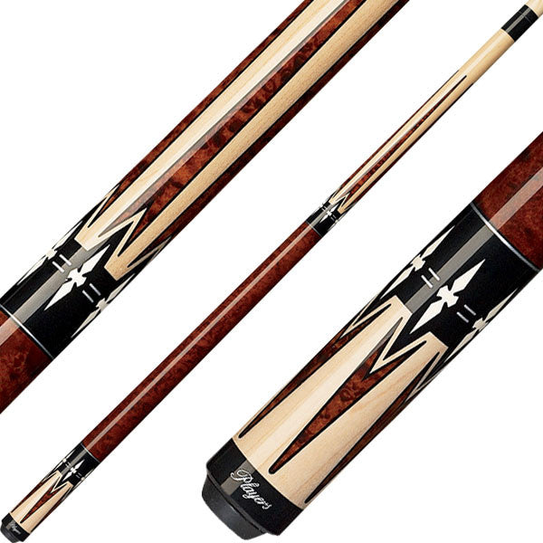 Players G2290 Graphic Series Pool Cue - Natural with Walnut Stain