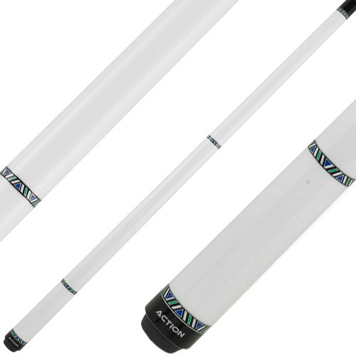 Action VAL28 Value Cue - White with Turquoise Rings 1