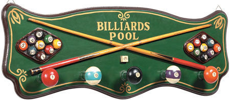 Billiards Coat Rack 3D Sign