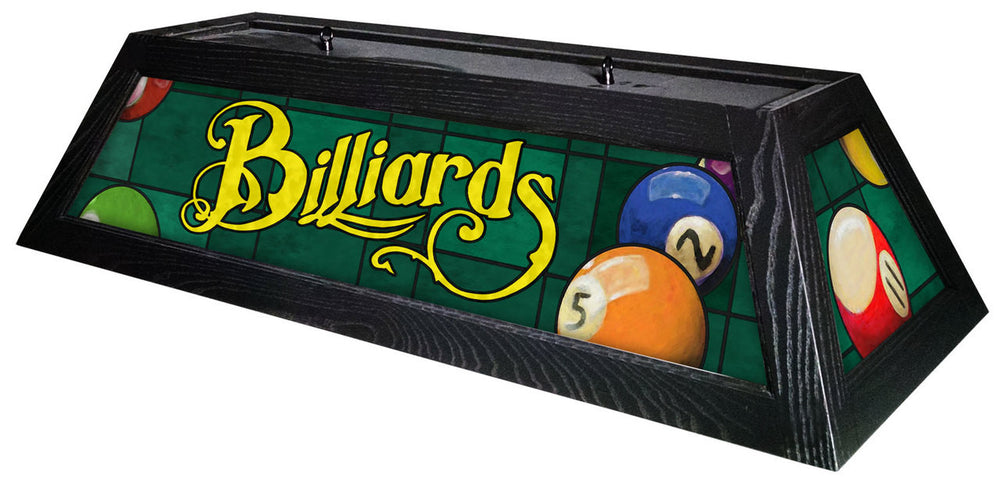 Classic Green Billiards Pool Table Light Black Stain