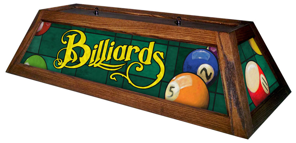 Classic Green Billiards Pool Table Light Mahogany Stain