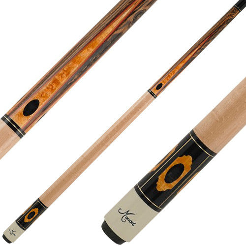 Meucci Natural Wood Series ANW2 Pool Cue - Bocote with Maple Points