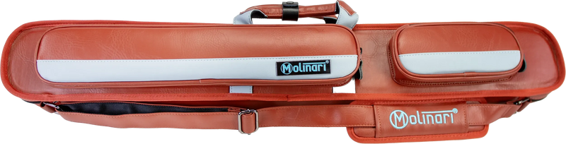 Molinari Classic Butterfly 2x4 Soft Cue Case - Brown / Light Blue