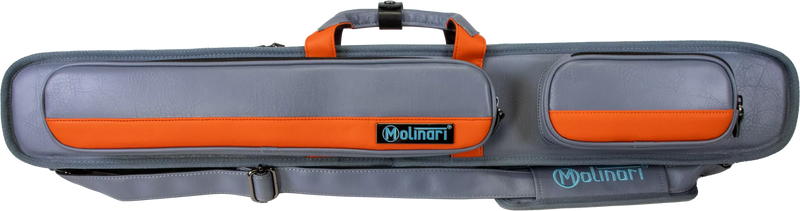 Molinari Classic Butterfly 2x4 Soft Cue Case - Gray / Orange