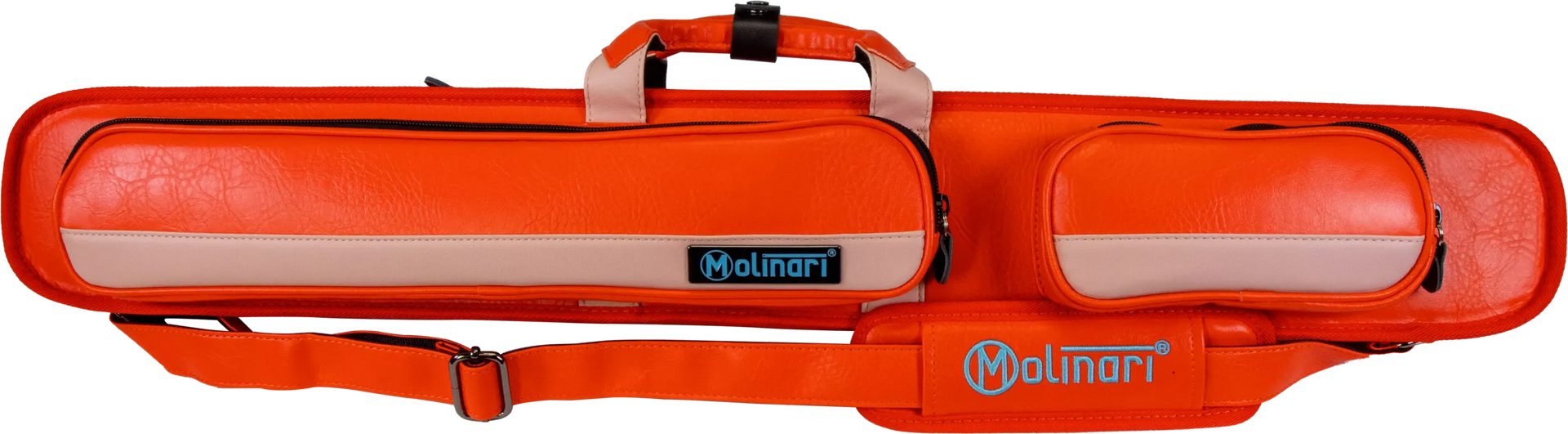 Molinari Classic Butterfly2x4 Soft Cue Case - Orange / Light Pink