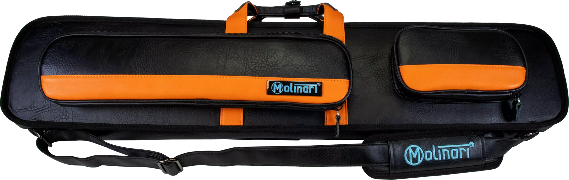 Molinari Classic Butterfly 3x6 Soft Cue Case - Black / Orange