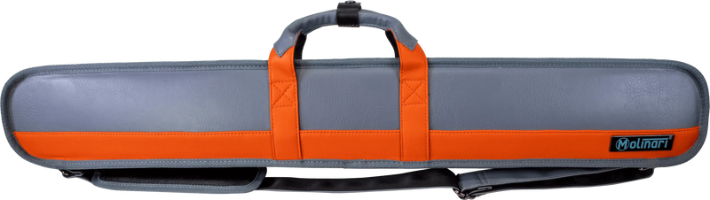 Molinari Classic Butterfly 2x4 Soft Cue Case - Gray / Orange