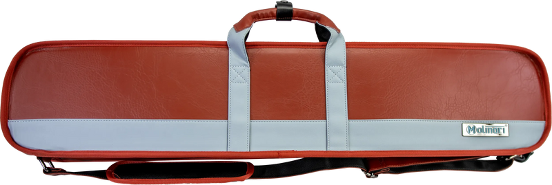 Molinari Classic Butterfly 3x6 Soft Cue Case - Brown / Light Blue