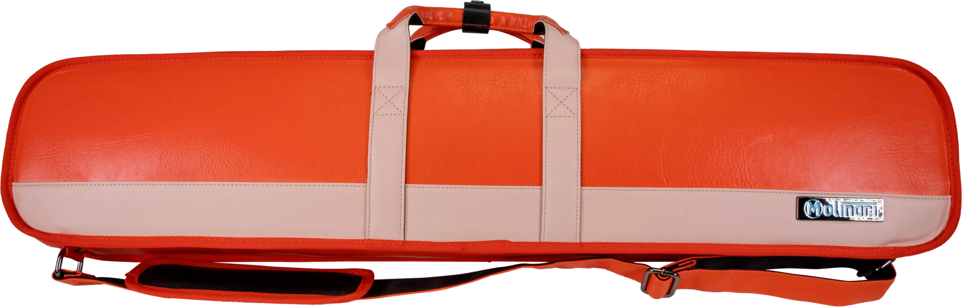 Molinari Classic Butterfly 3x6 Soft Cue Case - Orange / Light Pink
