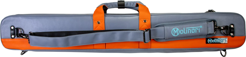 Molinari Flat Butterfly 2x4 Soft Cue Case - Gray / Orange