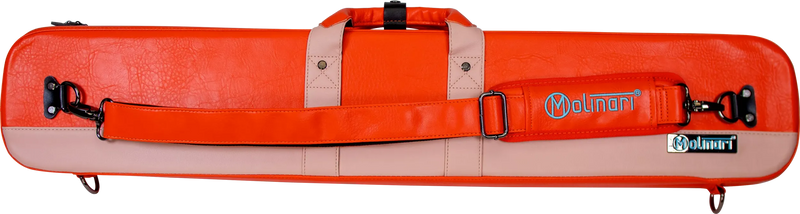 Molinari Classic Butterfly 3x6 Soft Cue Case - Orange / Light Pink