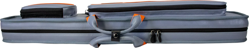 Molinari Classic Butterfly 2x4 Soft Cue Case - Gray / Orange