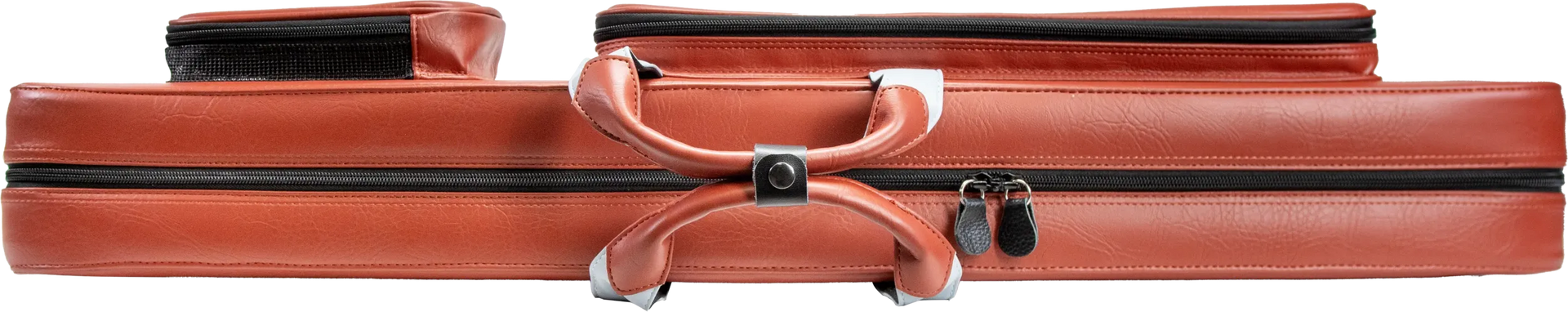 Molinari Flat Butterfly 3x6 Hard Cue Case - Brown / Light Blue